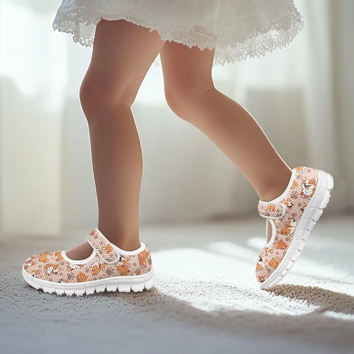 Girls Mary Jane Shoes Breathable Comfort Casual Sneaker School Wedding Party Shoes Ballet Flat