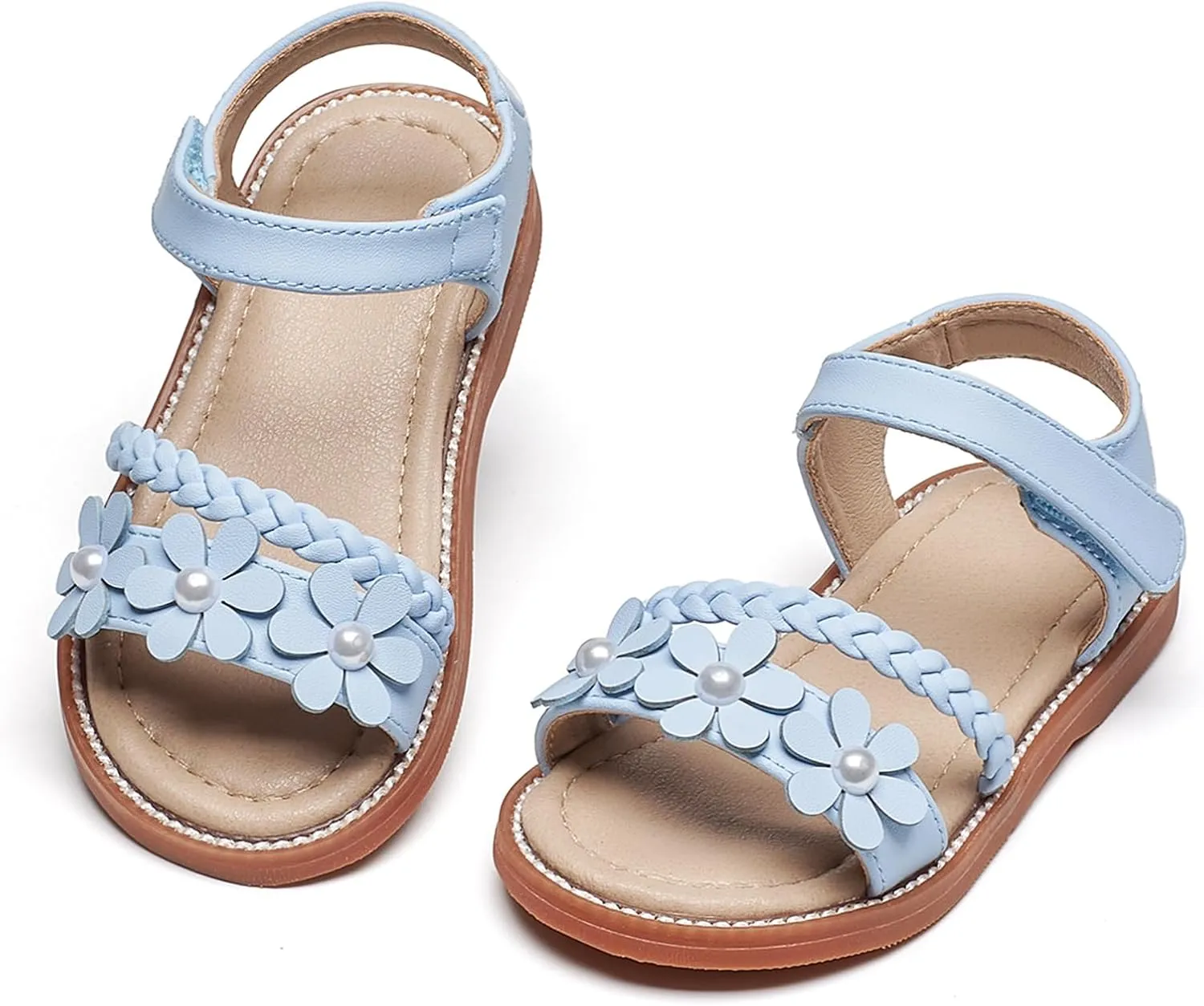 Girls Open Toe Flat Sandals Summer Casual Toddler Little Kid Sandals