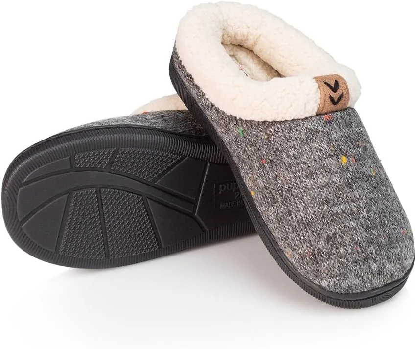 Girls Slipper Cozy Warm Clog Kids House Shoe Rubber Sole