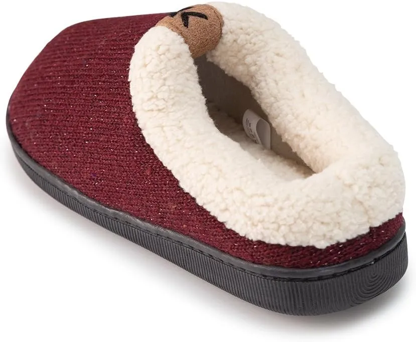 Girls Slipper Cozy Warm Clog Kids House Shoe Rubber Sole