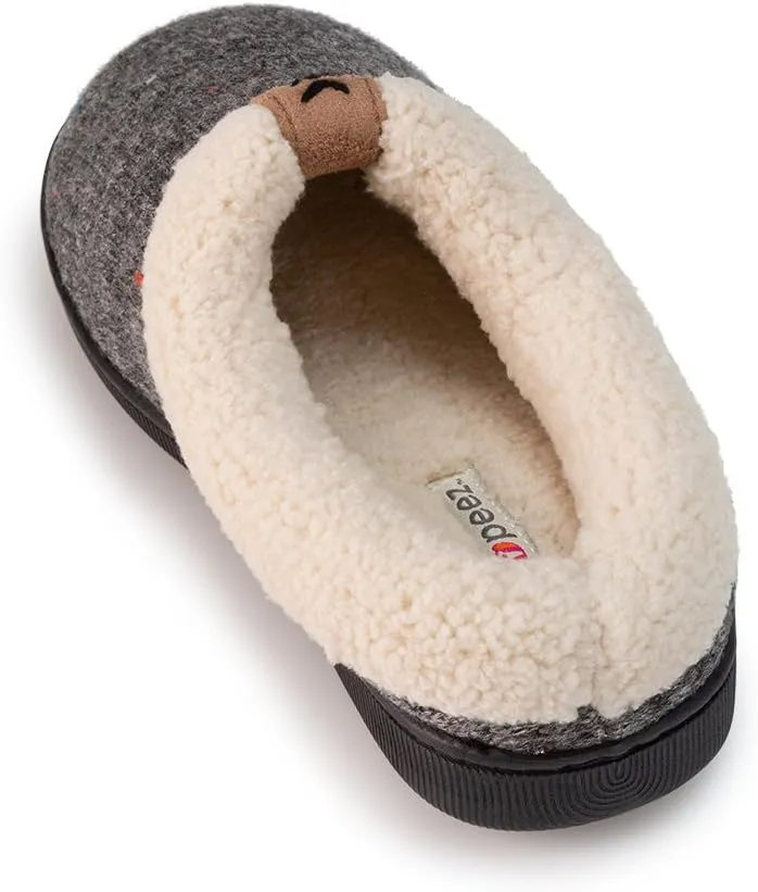 Girls Slipper Cozy Warm Clog Kids House Shoe Rubber Sole