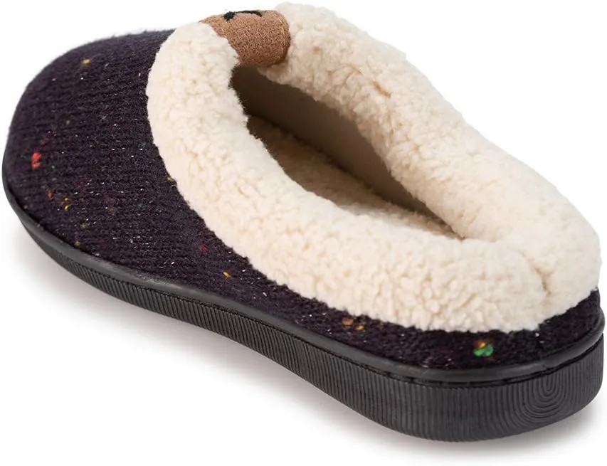 Girls Slipper Cozy Warm Clog Kids House Shoe Rubber Sole