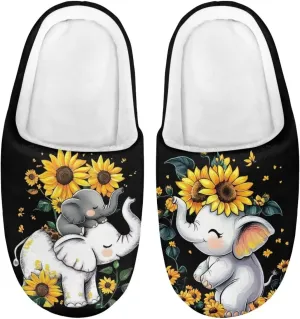 Girls Slippers Size 9-15 Kids Winter Warm Cotton Slipper Indoor Bedroom Home Slipper