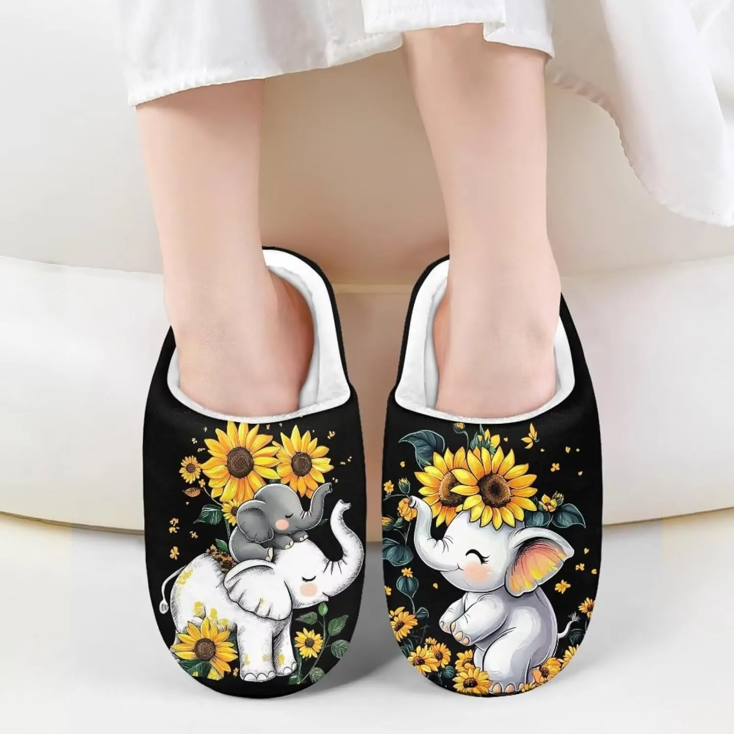 Girls Slippers Size 9-15 Kids Winter Warm Cotton Slipper Indoor Bedroom Home Slipper