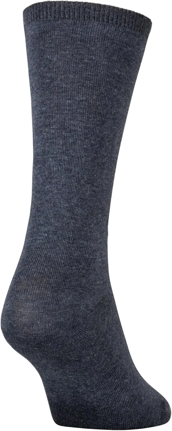 GOLDTOE Women's Non Binding Flat Knit Crew Socks 3 Pack