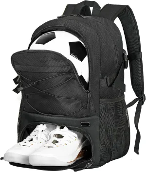 Goloni Soccer Bag,Large Sports Bag with with Separate Ball & Shoe Compartments,Youth Soccer Backpack for Basketball