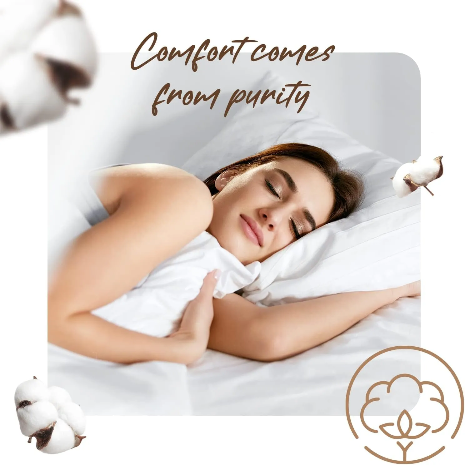 Good Sleep Bedding 100% Cotton Queen Sheet Set - 4 Piece, 800 TC 16 Inch Deep Pocket Queen Sheets, Soft & Breathable Queen Sheets, Luxury Sheet Set Queen Size with Pillow Covers - White Queen Sheets