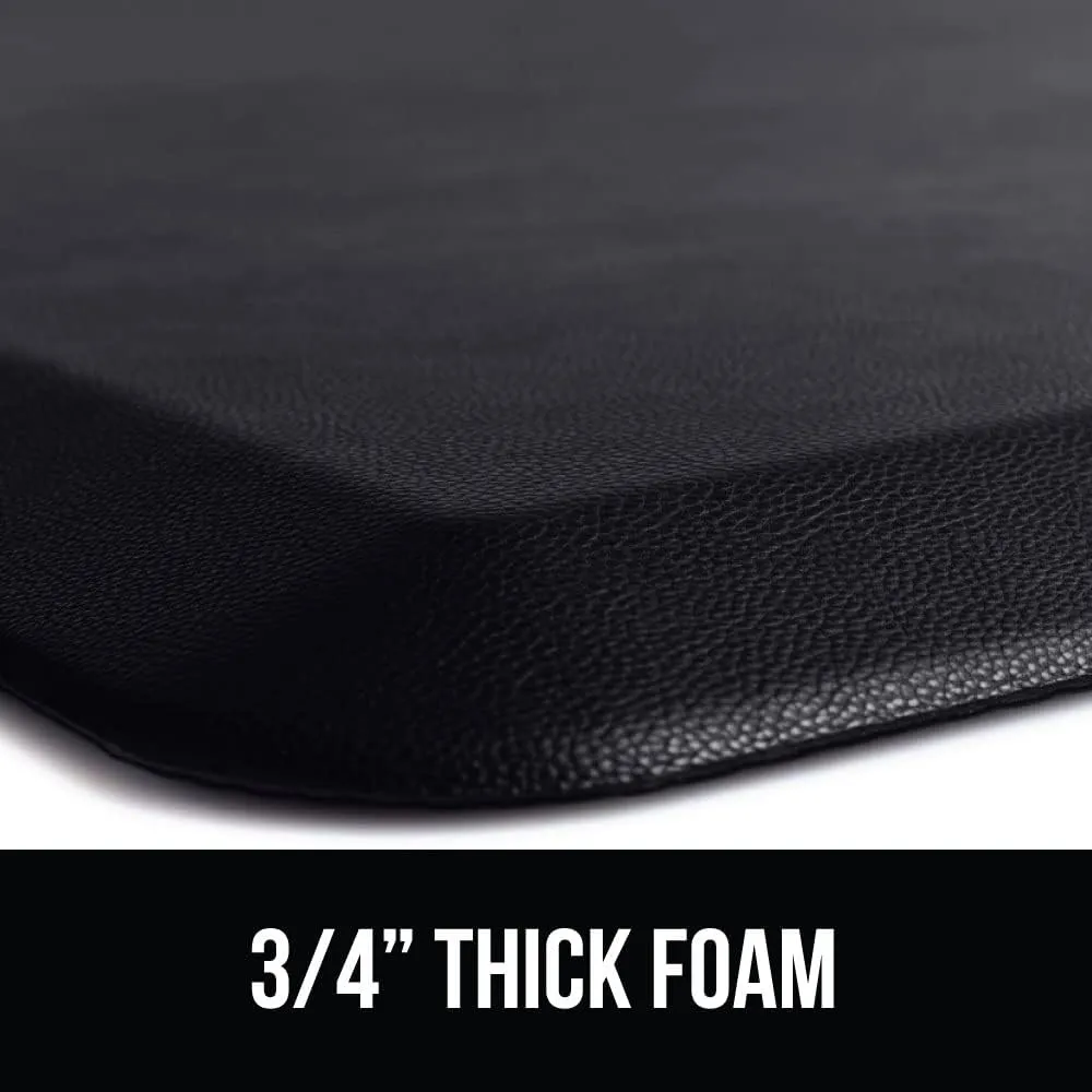 GORILLA GRIP Cushioned Anti Fatigue Mats for Kitchen Floor, 39x20, Ergonomic Standing Office Desk Mat, Waterproof Scratch Resistant Pebbled Top, Supportive Comfort Padded Foam Rugs, 3/4 in Thick Black