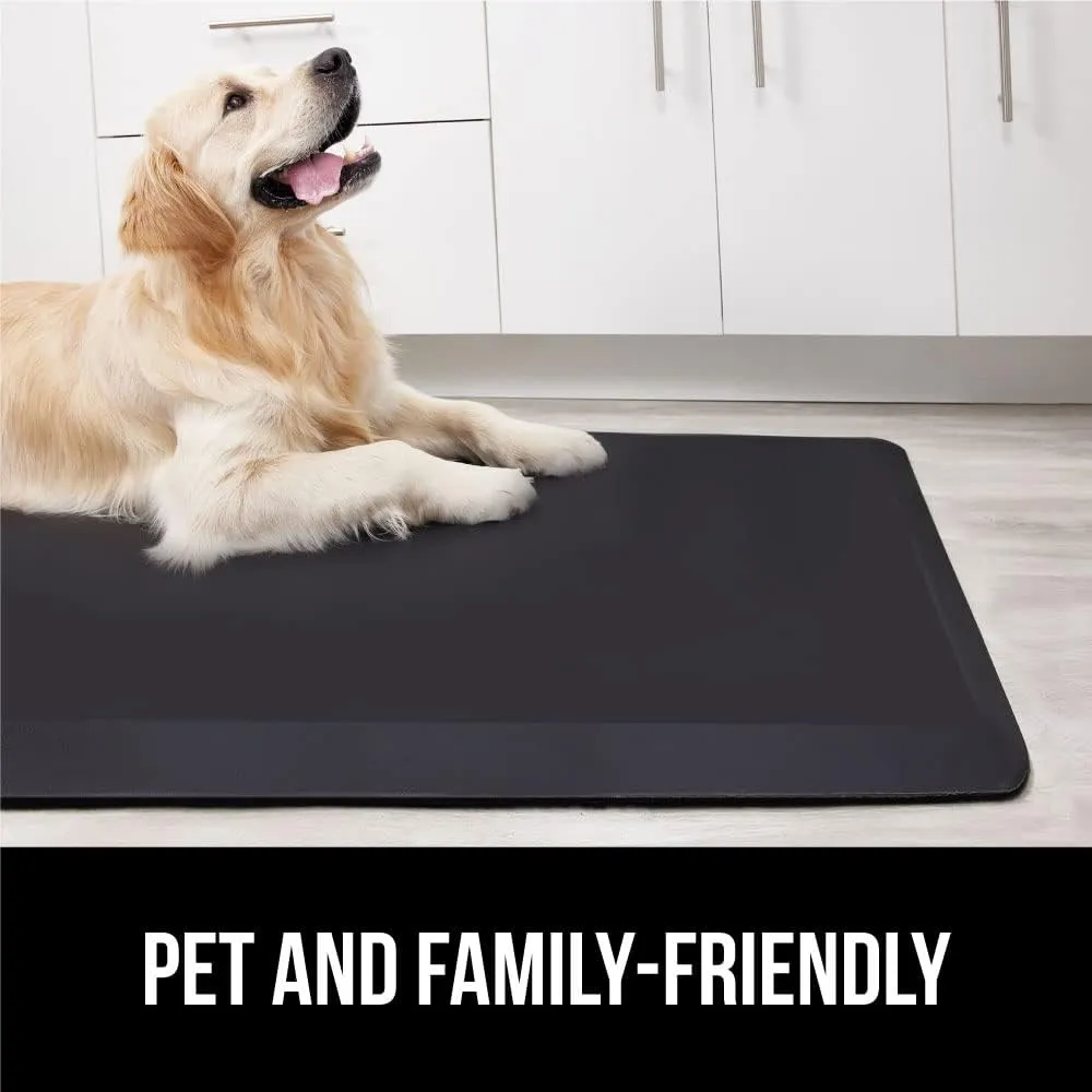 GORILLA GRIP Cushioned Anti Fatigue Mats for Kitchen Floor, 39x20, Ergonomic Standing Office Desk Mat, Waterproof Scratch Resistant Pebbled Top, Supportive Comfort Padded Foam Rugs, 3/4 in Thick Black