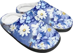 Gothic Skull Unisex Adults Comfortable Spa House Slippers Tiger Comfort Fuzzy Shoes Winter Indoor Slipper