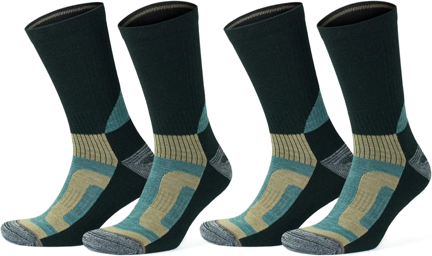 GoWith Merino Wool Lightweight Hiking Socks for Men & Women, Sole Cushioned Seamless Thermal Outdoor Boot Crew Socks