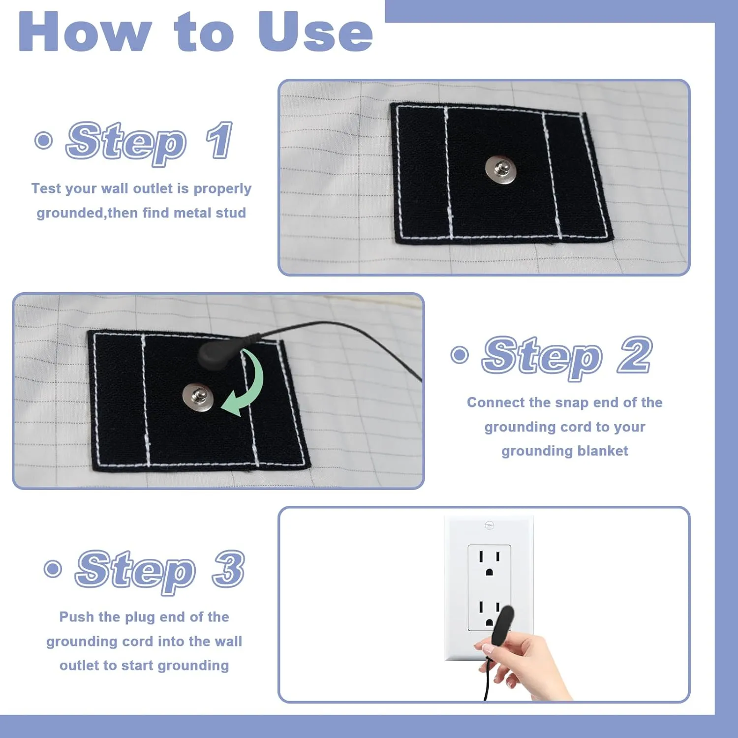 Grounding Sheets for Bed, Grounding Flat Sheet with Silver Fiber & Cotton for Better Sleep