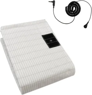 Grounding Sheets for Bed, Grounding Flat Sheet with Silver Fiber & Cotton for Better Sleep