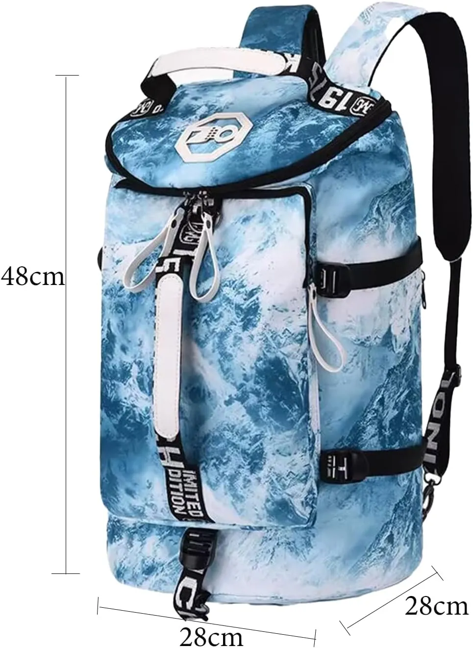 Gym Sport Bag Backpack Duffle Bag Weekender Bag Waterproof Travel Sling Bag Casual Daypack for Men and Women