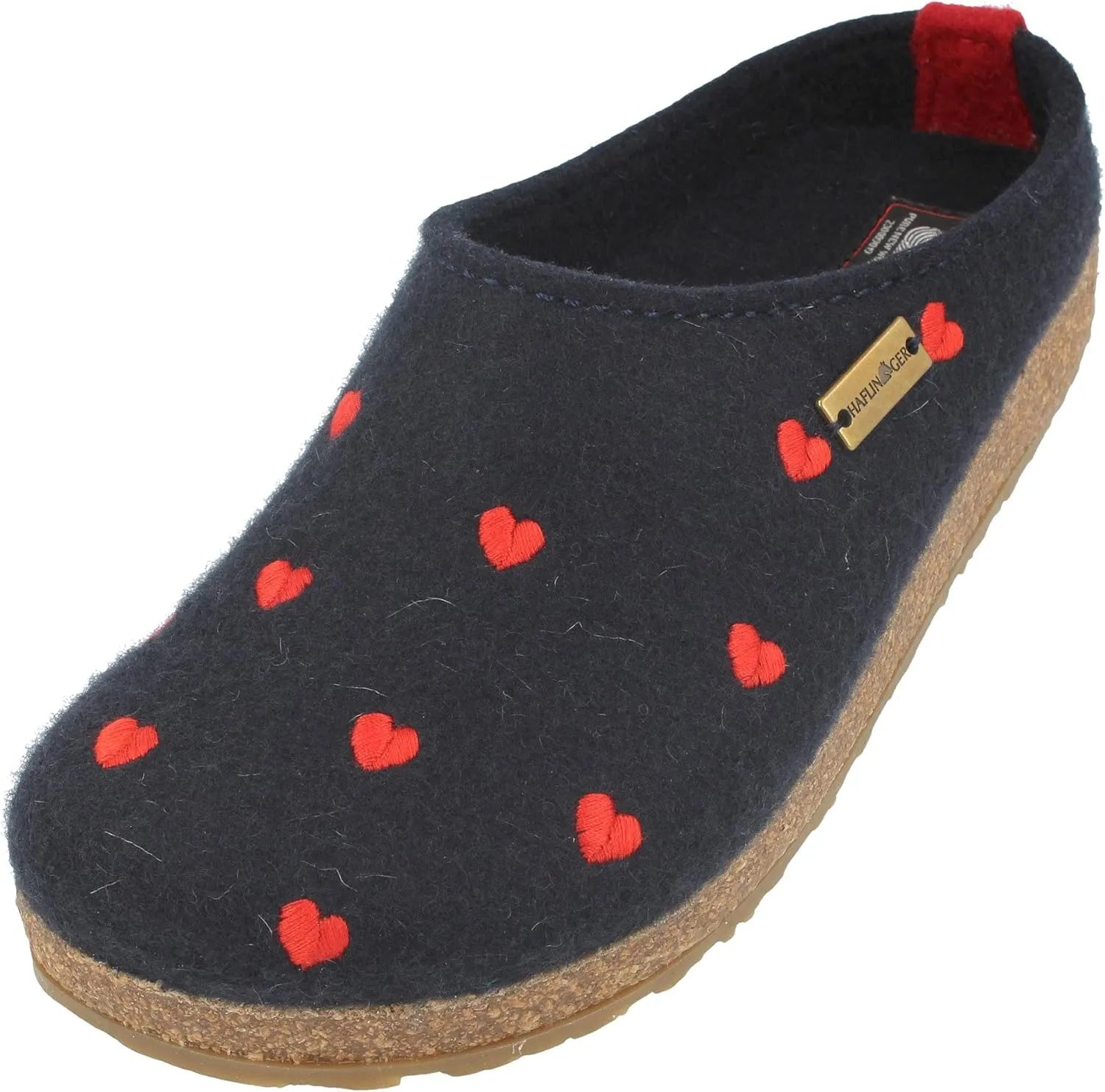HAFLINGER Cuoricini Felt Clog Wool Slipper