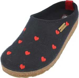 HAFLINGER Cuoricini Felt Clog Wool Slipper