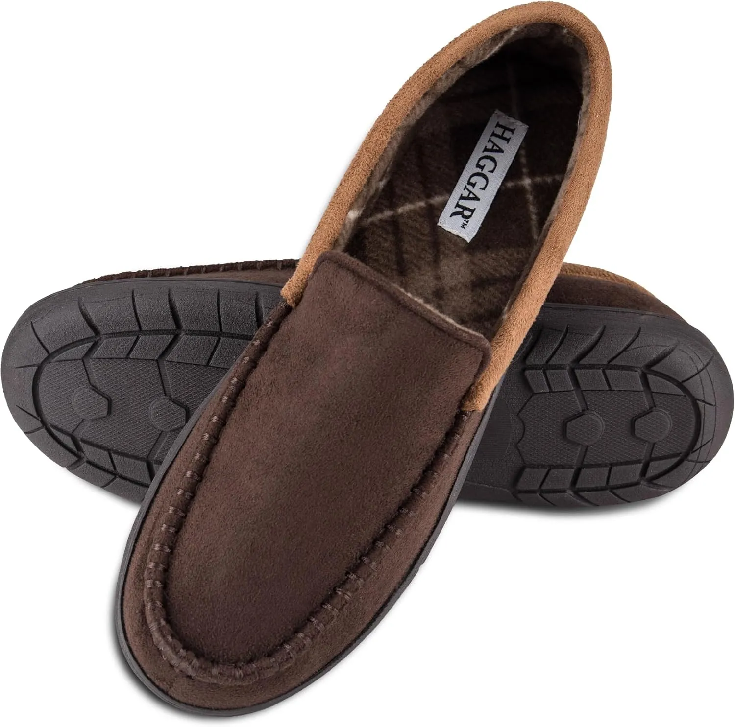 Haggar Men's Venetian Slipper Indoor/Outdoor House Shoe with Memory Foam Comfort