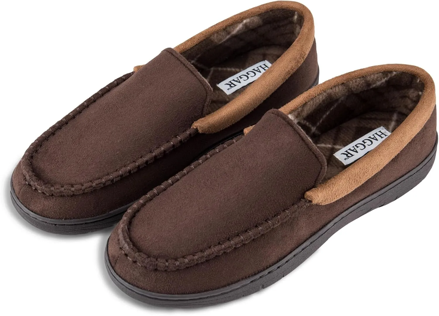 Haggar Men's Venetian Slipper Indoor/Outdoor House Shoe with Memory Foam Comfort