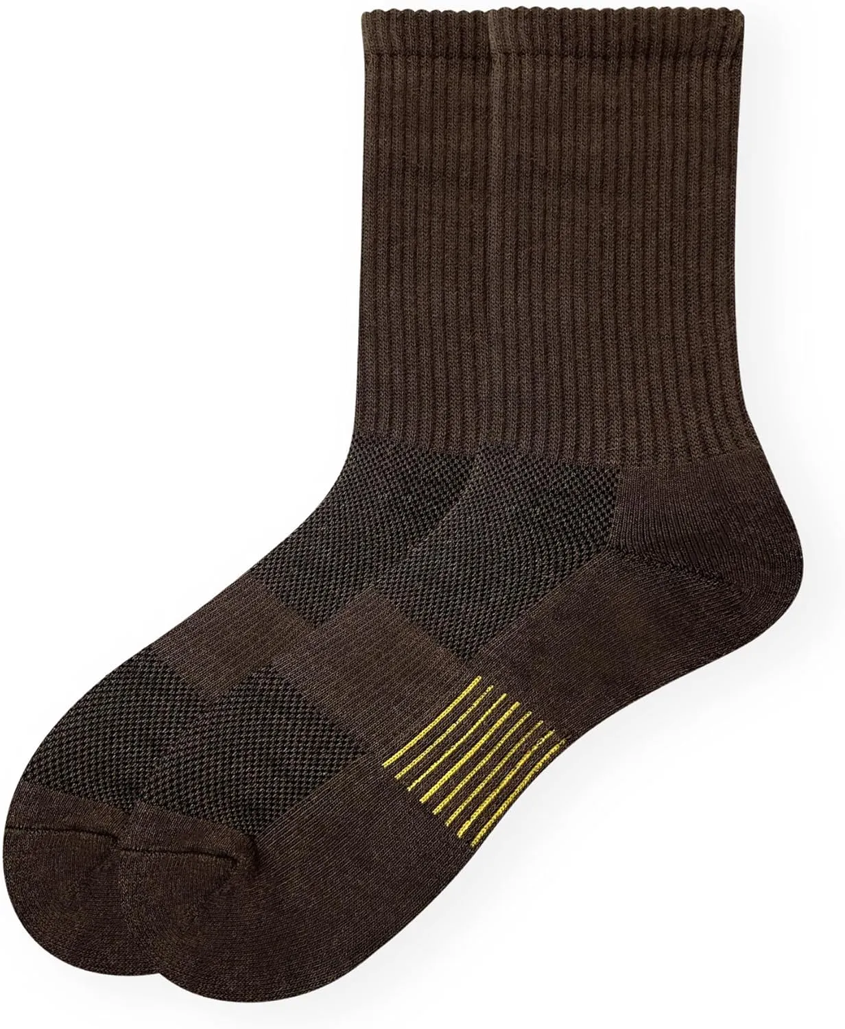 HaloYIYI Men's Moisture Control Cushioned Crew Socks with Arch Compression for Athletic, 6 Pairs