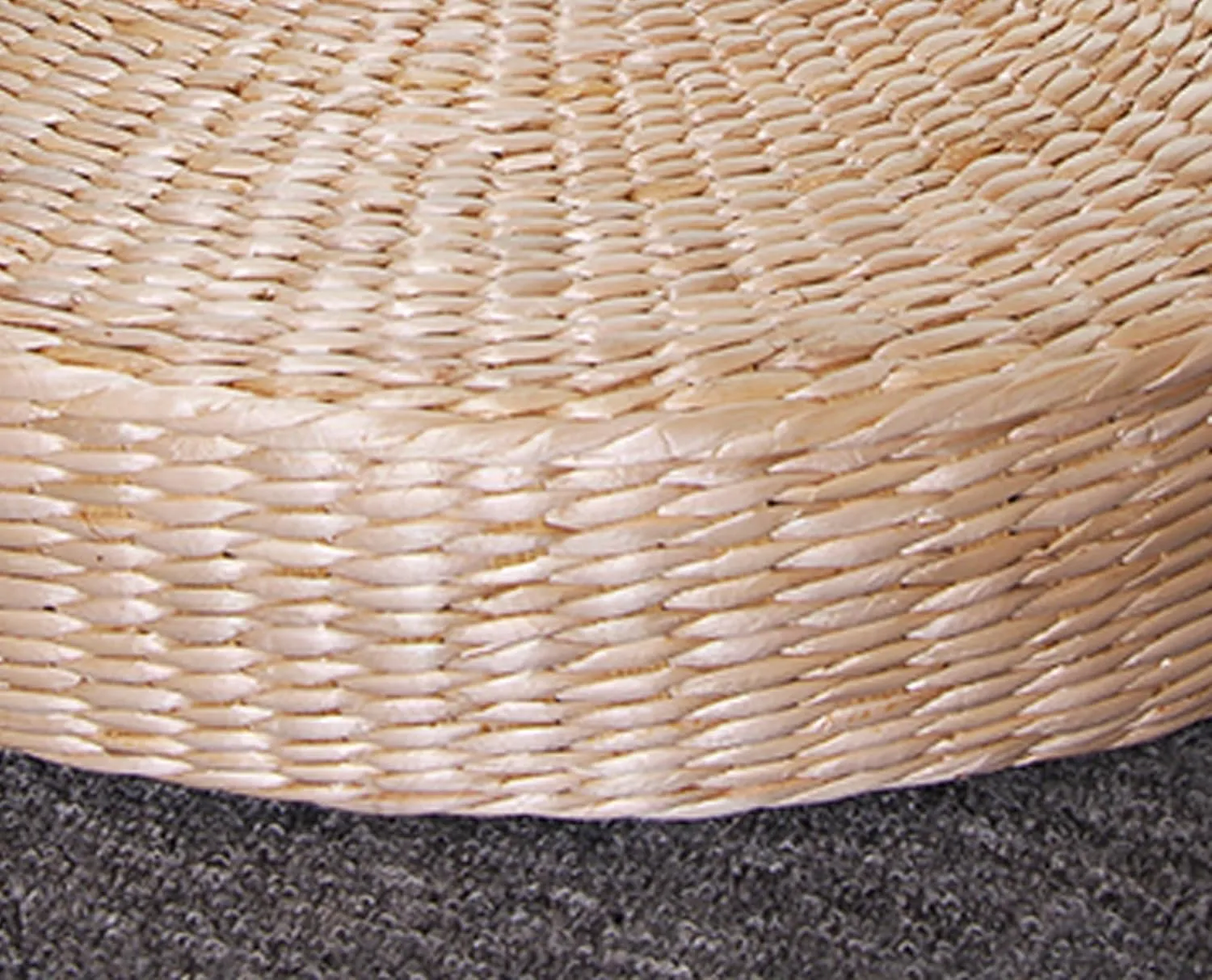 Handcrafted Eco-Friendly Breathable Padded Knitted Straw Flat Seat Cushion/Straw futon Cushion (Round 45cm(17.72 in))