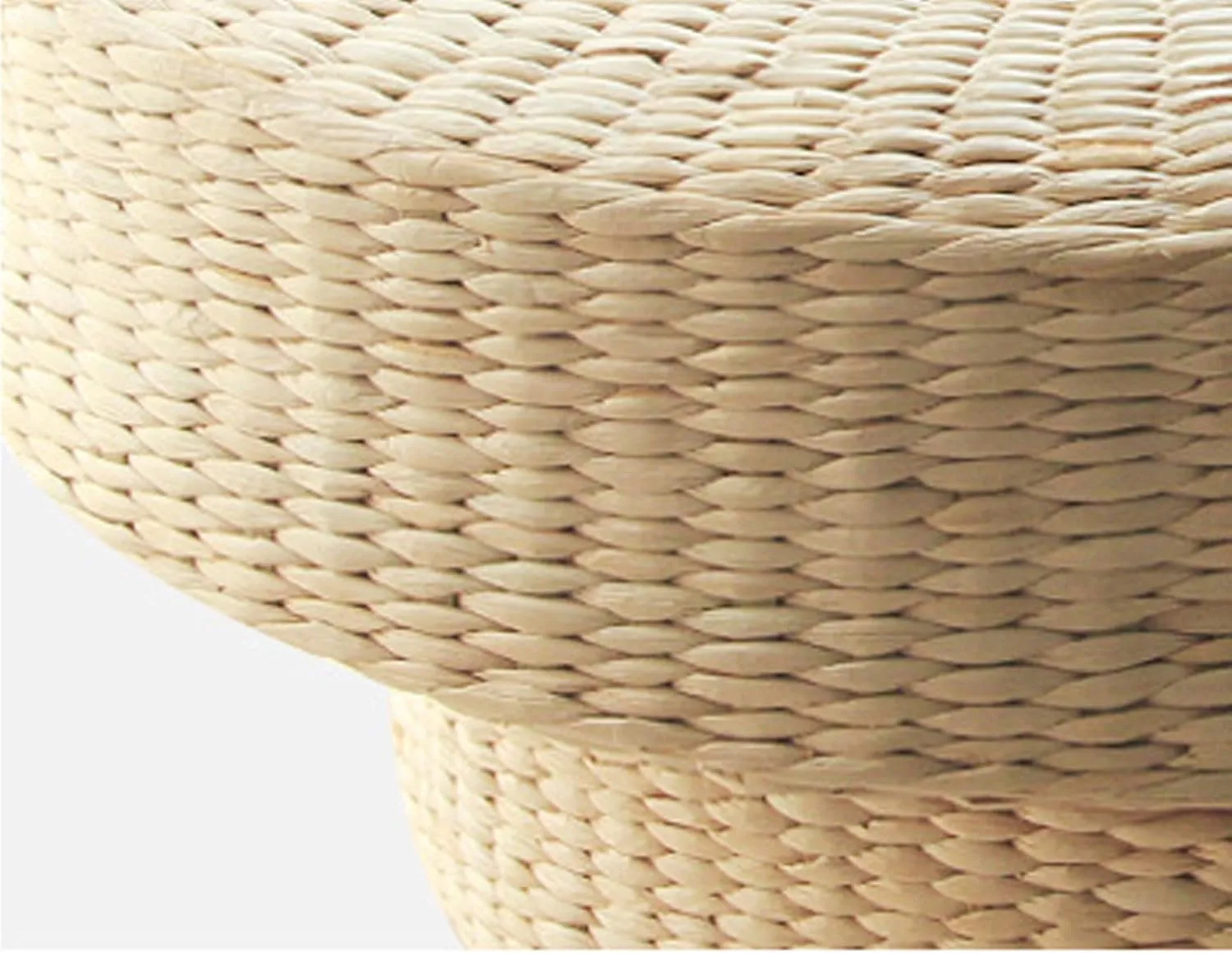 Handcrafted Eco-Friendly Breathable Padded Knitted Straw Flat Seat Cushion/Straw futon Cushion (Round 45cm(17.72 in))