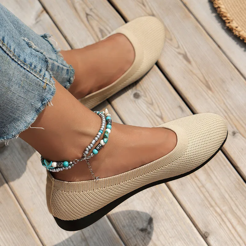 Hatmeo Braided Women's Comfortable Breathable Flat Shoes-（AQY）