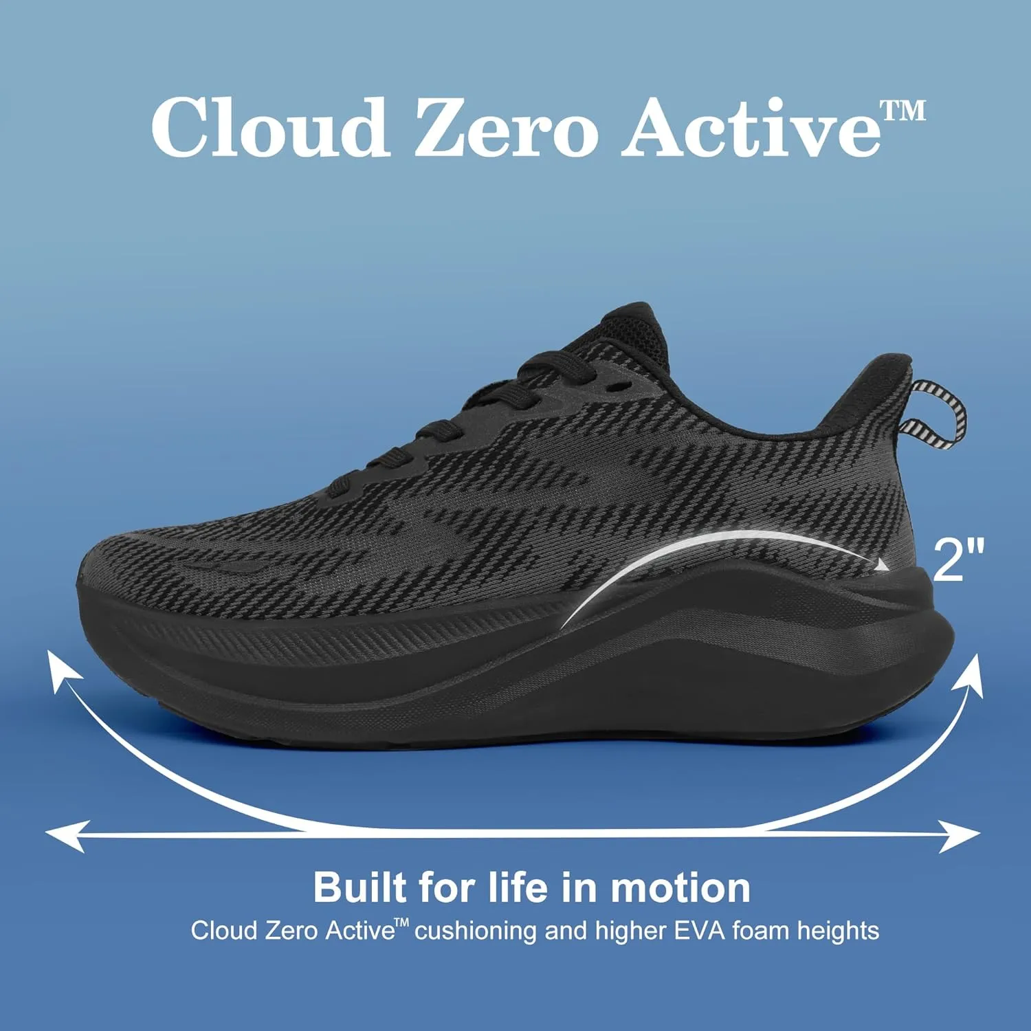 Hawkwell Women's Cloud Zero Active Cushion Breathable Tennis Walking Fashion Sneakers Gym Medical Work Shoes
