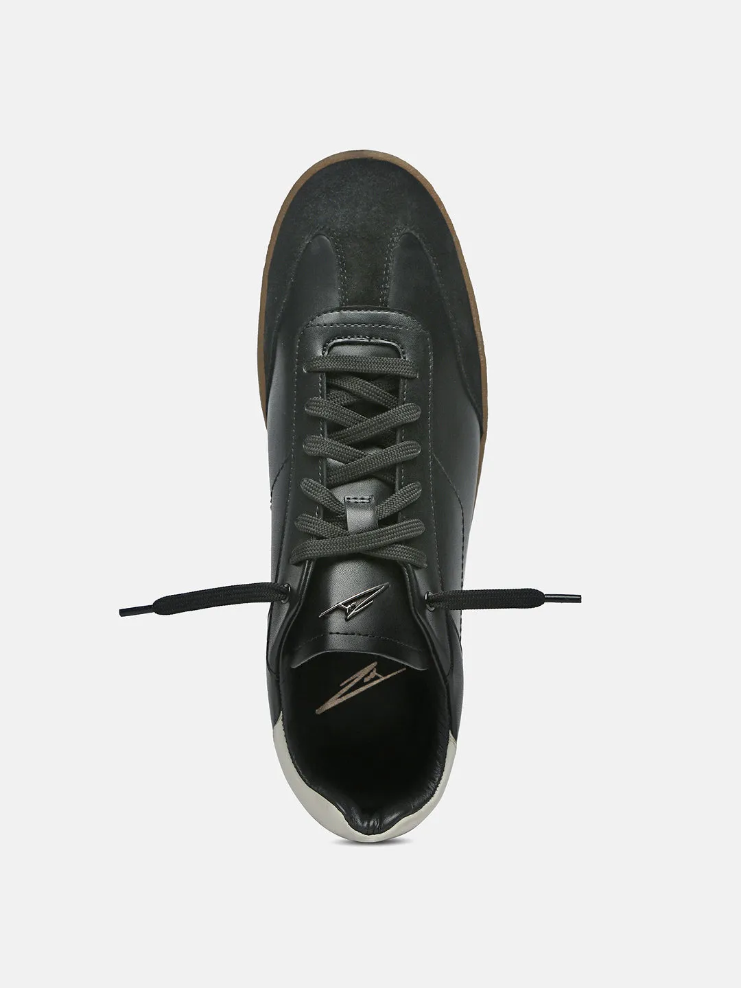 HAZE - Black Leather & Suede Classic Sneakers
