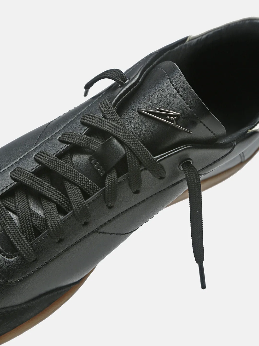 HAZE - Black Leather & Suede Classic Sneakers