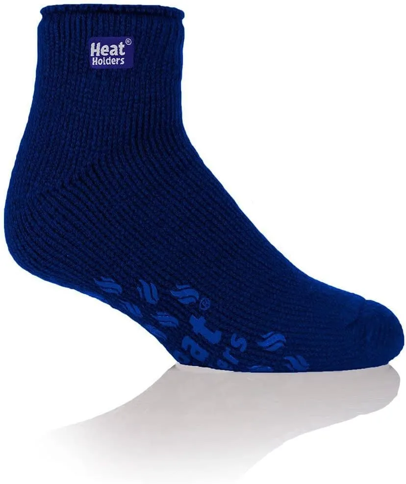 Heat Holders Men's Big/Tall Ankle Slipper Socks Black/Men's 13-15
