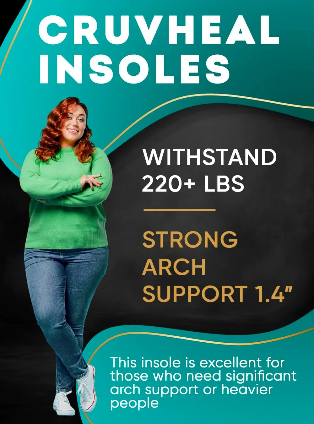High Arch Support Insoles for Plantar Fasciitis for Women and Men - Orthotic Shoe Inserts - Boot Work Shoe Plantar Fasciitis Insoles (Turquoise, XL)