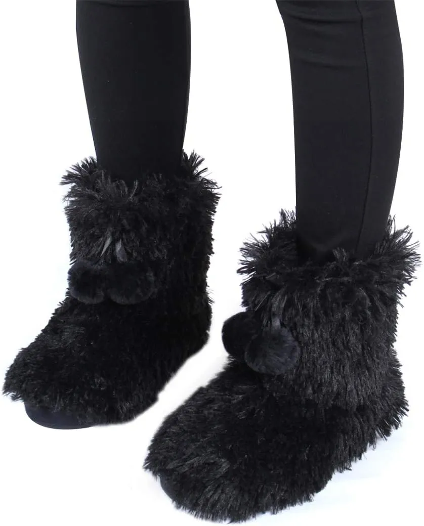 Home Slipper Women's Soft Fleece Plush Warm Indoor House Slipper Boots Shoes