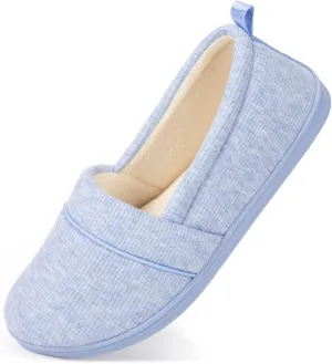 HomeTop Women's Comfy Loafer Slippers Lightweight Memory Foam Non-slip Indoor House Shoes