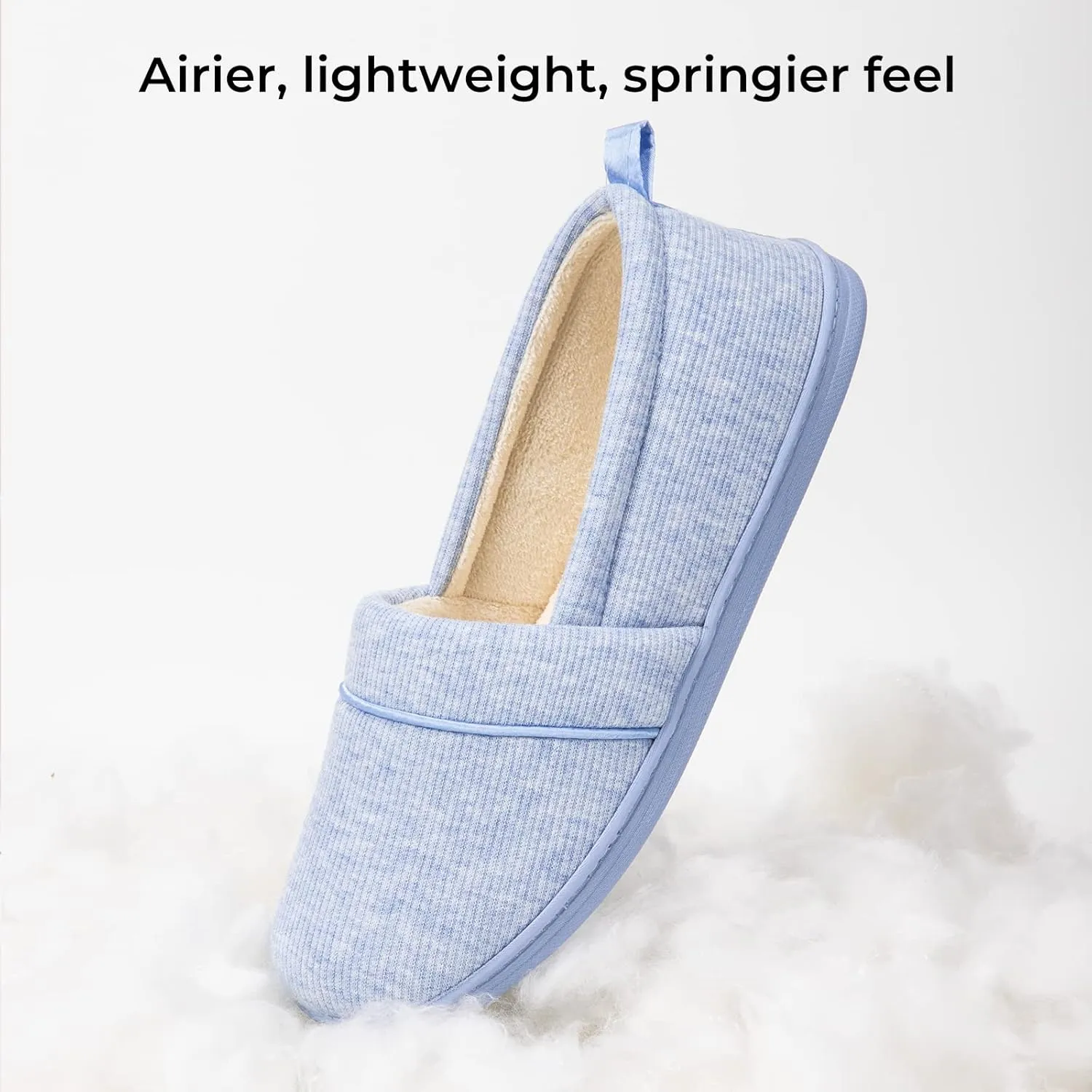HomeTop Women's Comfy Loafer Slippers Lightweight Memory Foam Non-slip Indoor House Shoes
