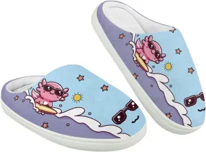 House Slippers for Kids Plush Cotton Slipper Home Indoor Fuzzy Slipper Shoes Warm Non Slip Fleece Plush Slipper Size 9-15