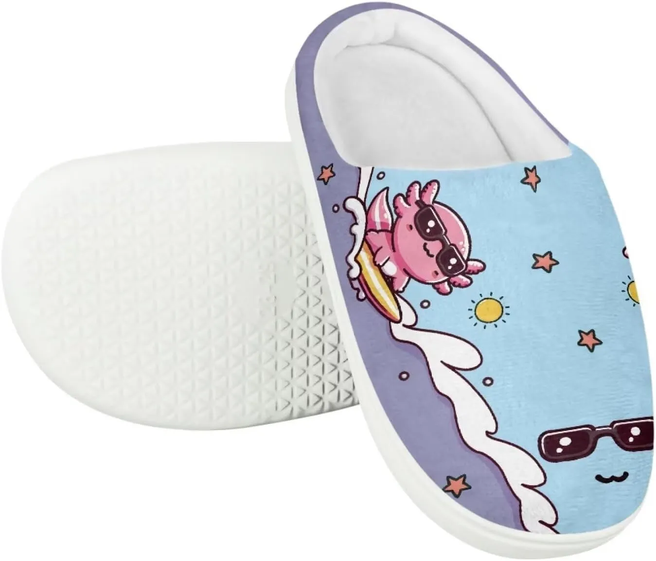 House Slippers for Kids Plush Cotton Slipper Home Indoor Fuzzy Slipper Shoes Warm Non Slip Fleece Plush Slipper Size 9-15