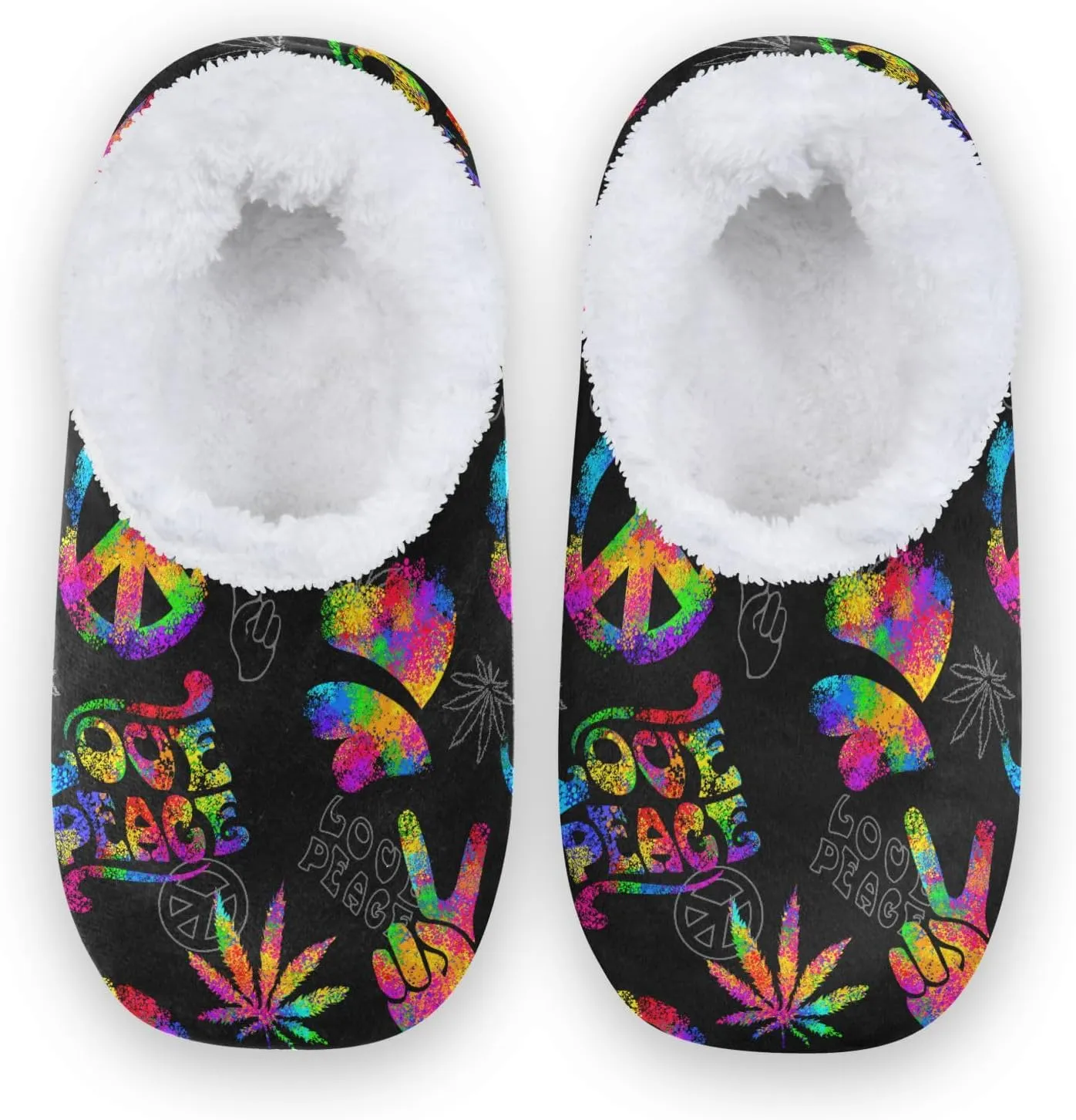 House Slippers Fuzzy Memory Foam Soft Slipper Socks for Woman Men