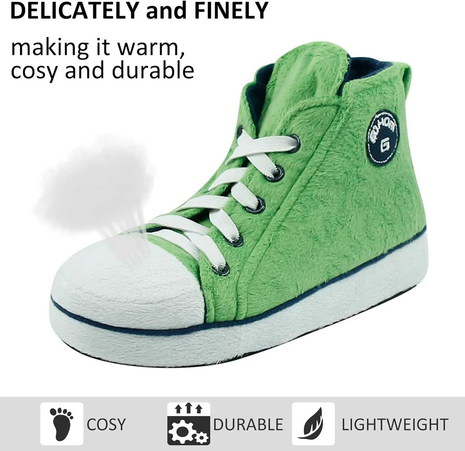 House Sneaker Slippers for Men Warm Winter Funny Cozy Indoor Sneakers Slipper Shoes Boys