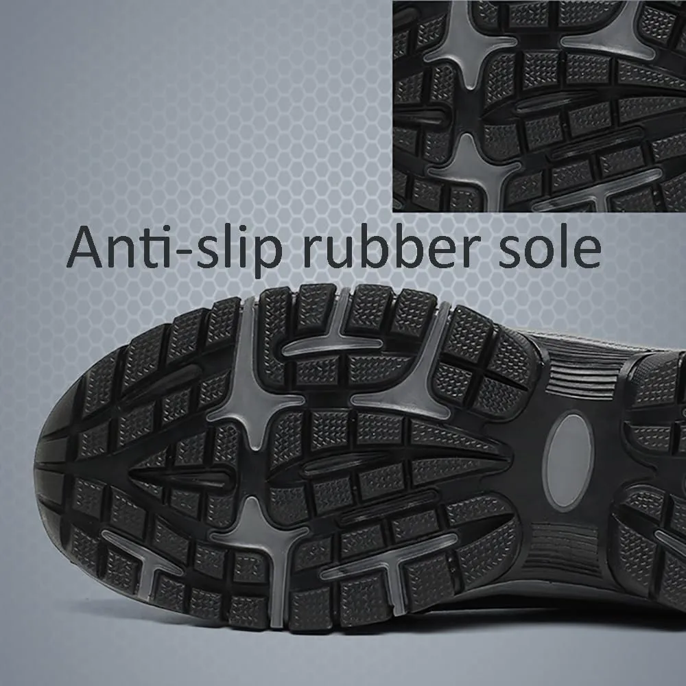 Hrtesus Women's Thick-Soled Suede Sneakers for Ultimate Comfort, Casual Non-Slip Slip-on Sneakers, Orthopedic Hiking Shoes Women Men