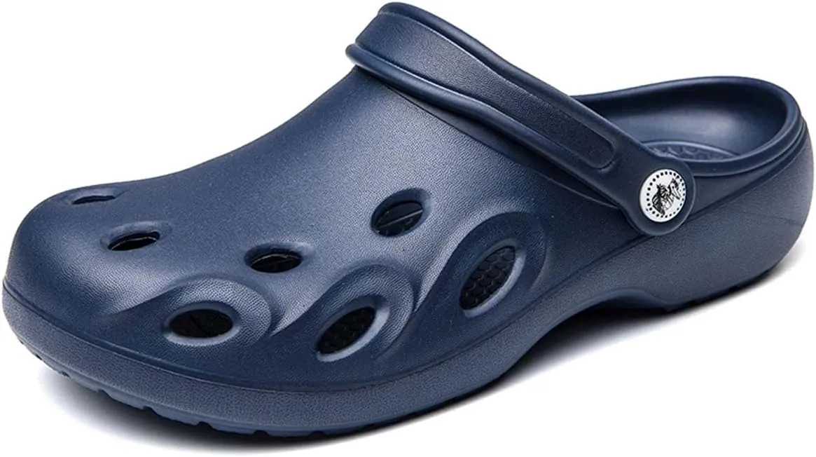 HYDLONGR Women's Summer Light Weight Breathable Quick-Drying Flat Garden Sandals Beach Slippers Clogs Mules Shoes