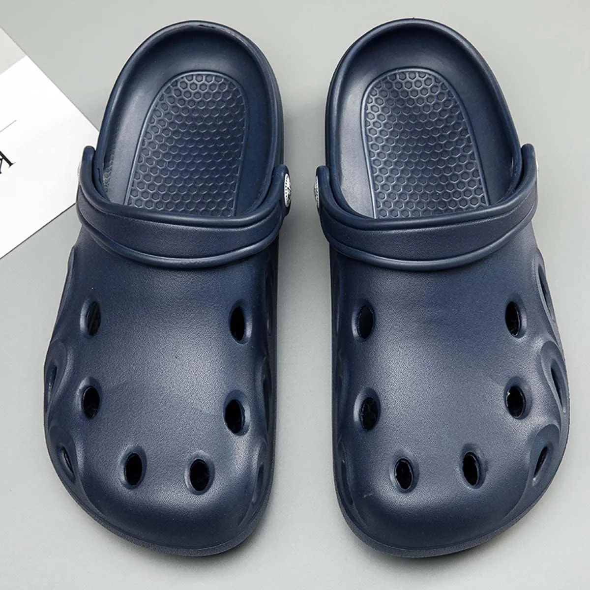 HYDLONGR Women's Summer Light Weight Breathable Quick-Drying Flat Garden Sandals Beach Slippers Clogs Mules Shoes