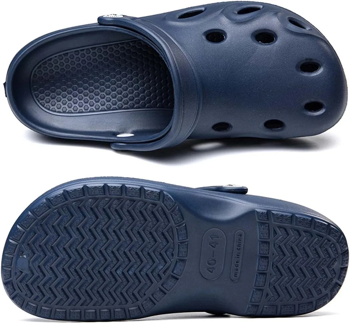 HYDLONGR Women's Summer Light Weight Breathable Quick-Drying Flat Garden Sandals Beach Slippers Clogs Mules Shoes