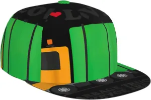 I Love Garbage Trucks Unisex Flat Brimmed Baseball Cap Adjustable Snapback Hat, Hip Hop Style for Men Women Black