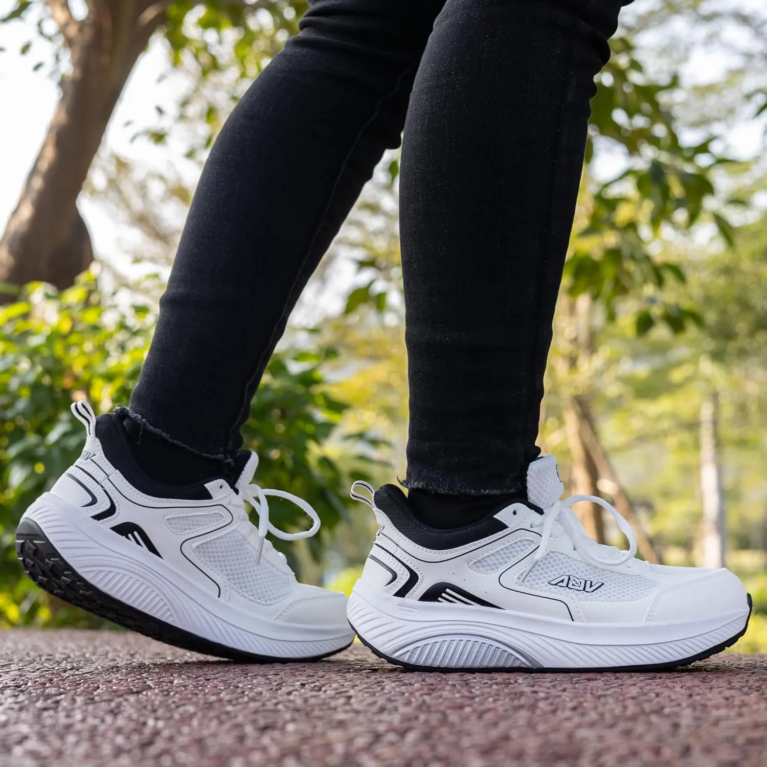 IIV Women Walking Shoes for Plantar Fasciitis | Wide Toe Box Shoes for Bunions | Arch Support Orthotic Shoes for Standing All Day