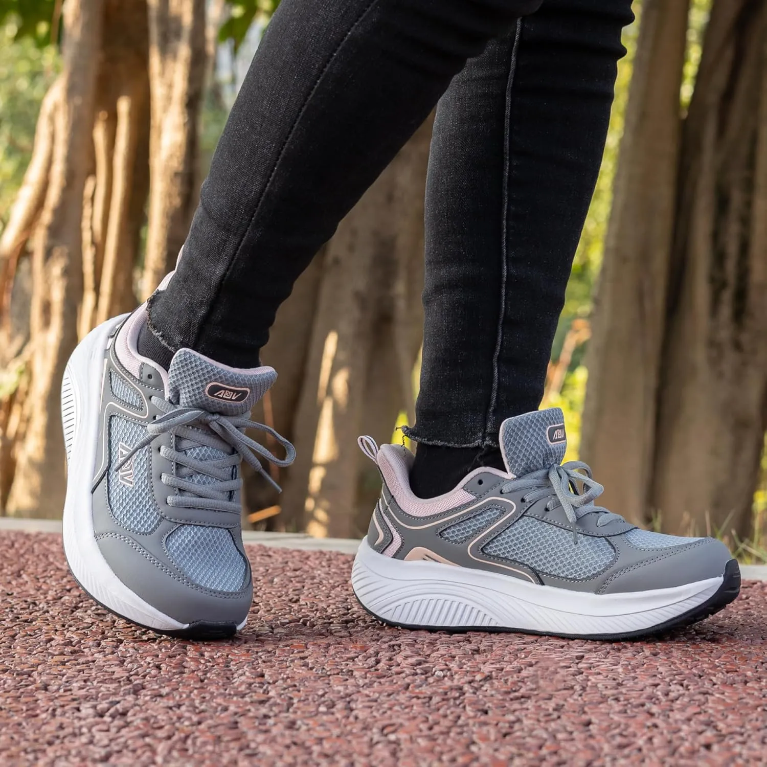 IIV Women Walking Shoes for Plantar Fasciitis | Wide Toe Box Shoes for Bunions | Arch Support Orthotic Shoes for Standing All Day