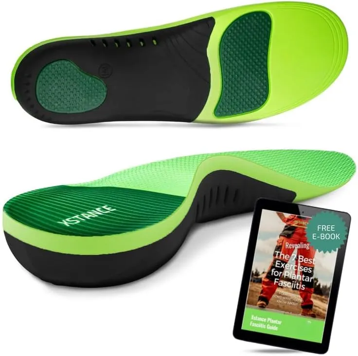Insoles for Shoes and Work Boots | Plantar Fasciitis Relief and Arch Support | Orthotic Inserts for Men and Women | Relieve Foot Pain | Anti-Fatigue Good for 200  lbs (14.5-16 Men)