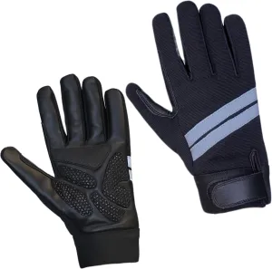 Inspired Comforts Wheelchair Gloves Fingerless Full Thumb with Anti-Slip Grip, Breathable & Reflective