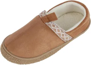 isotoner Women's Sienna Recycled Microsuede Closed Back Slipper, Large (8.5-9), Buckskin