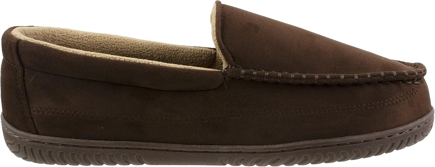 IZOD Men Classic Moccasin Slipper - Warm, Soft, Slip On