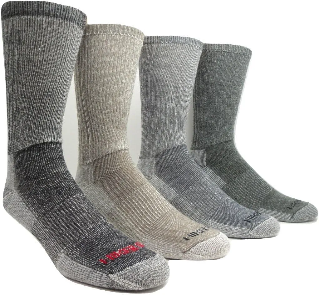 J.B. Field's Hiker GX 74% Merino Wool Hiking Crew Sock, All Season, Trekking & Outdoor Activity, 3 Pairs